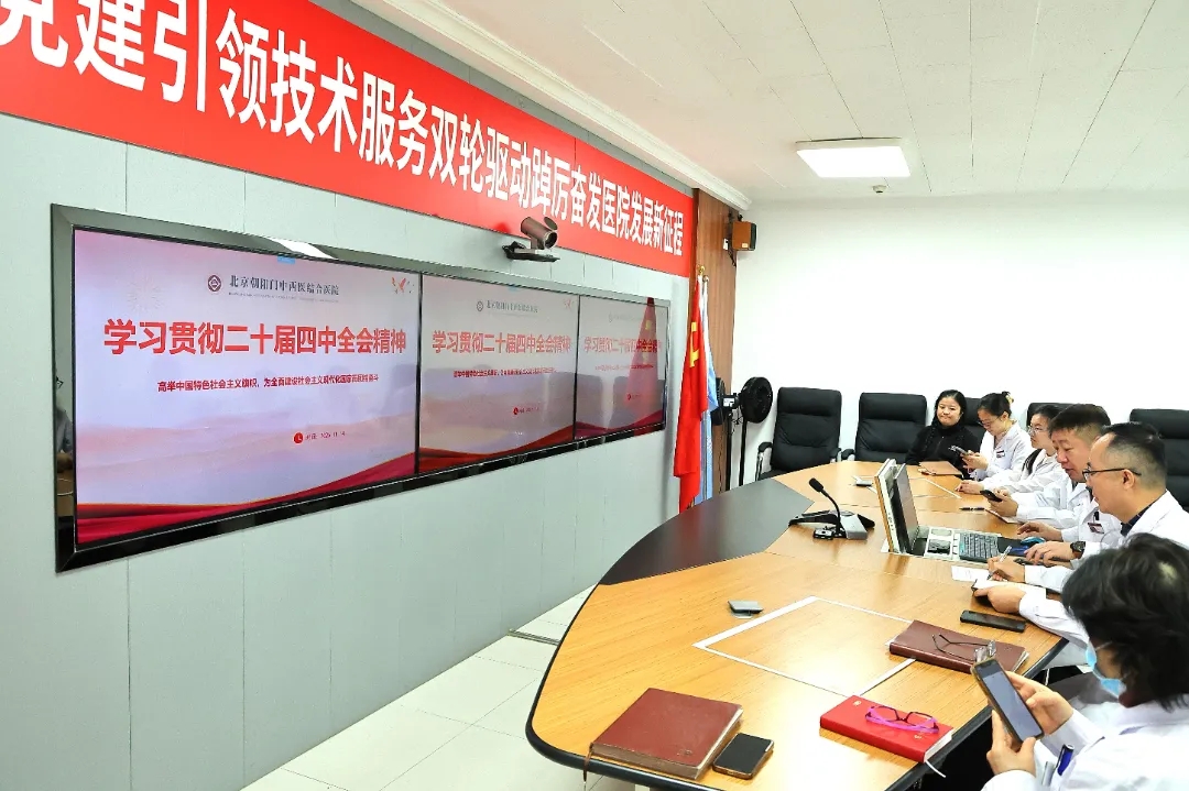 北京朝阳门中西医结合医院支部委员会开展学习贯彻党的二十届四中全会精神主题党日活动